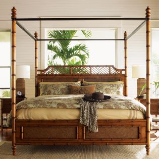  Island Estate  Canopy Bed (침대+협탁+화장대)