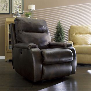  1228-500-Black  Leather Recliner
