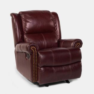  1357-54  Leather Rocking Recliner