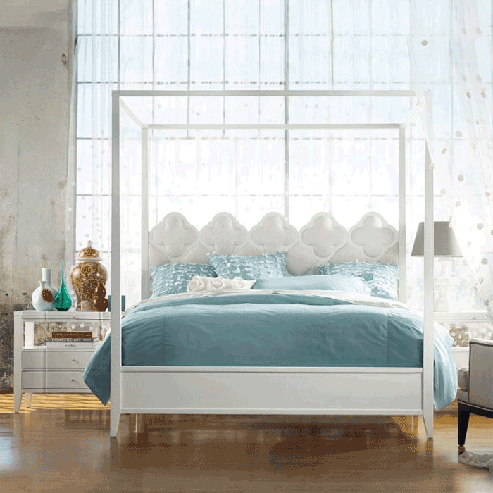  638-90866  King Poster Bed (침대+협탁+화장대)