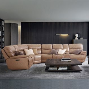  E1511  Power Leather Recliner Sofa