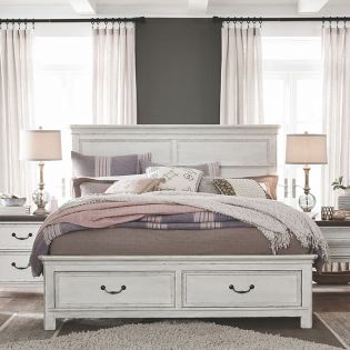 B4353Storage Bed (침대+협탁+화장대)
