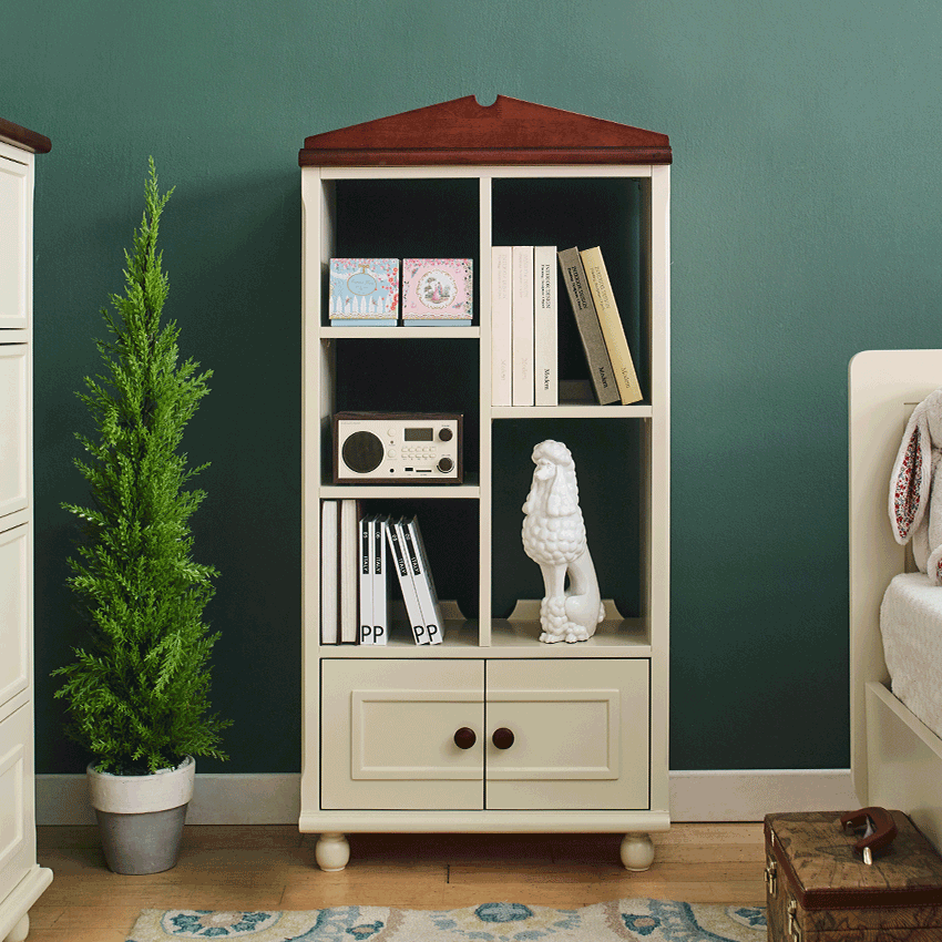  Tara-White-SB  Wooden Bookcase