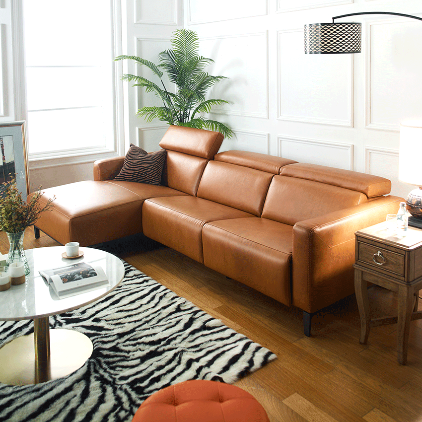  ZEC4  Leather Recliner Sofa
