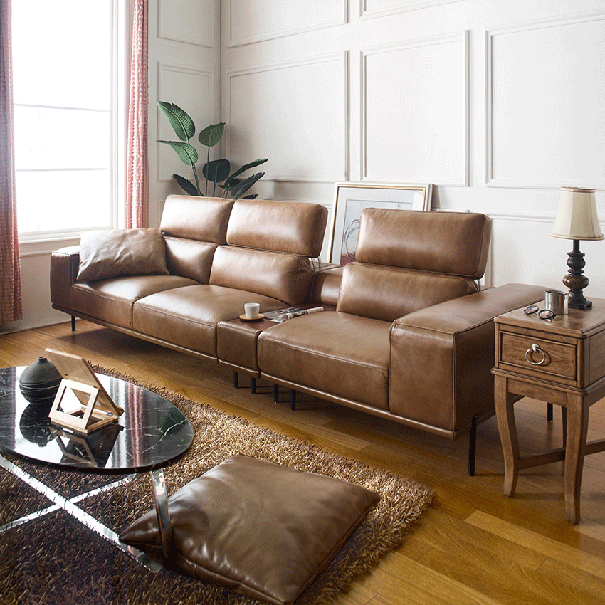  10562  Leather Sofa