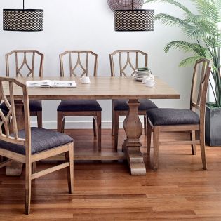  Lemino-6  Dining Set (1 Table + 6 Chair)