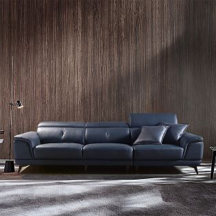  M9181-Navy  Leather Sofa