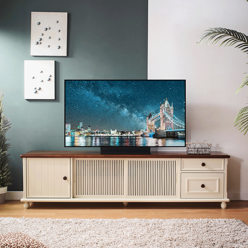  Tara-White-TV  TV Stand