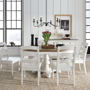  Farmdale 9770P  Round Dining Set  (1 Table + 6 Side)