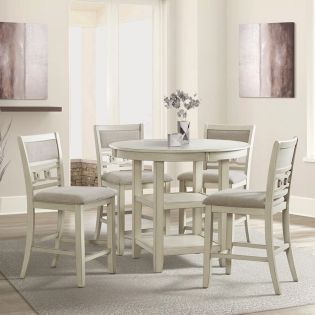 D1701-52 GIA-4  Round Counter Dining Set  ( 1Table + 4 Chairs)