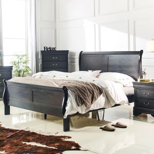  Louis-Grey  Panel Bed (침대+협탁)