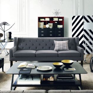 Alfred-Dark Grey 3-Seater Sofa