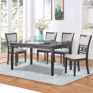  GIA-4 160 GRY  Dining Set  (1 Table + 4 Chairs)